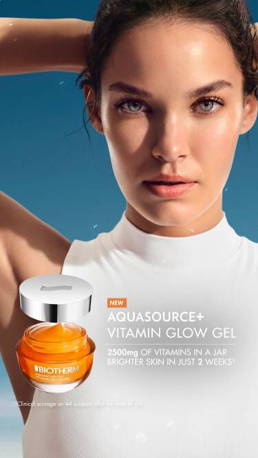 Aquasource+ Vitamin Glow Gel. 2500mg of vitamins in a jar brighter skin in just 2 weeks.