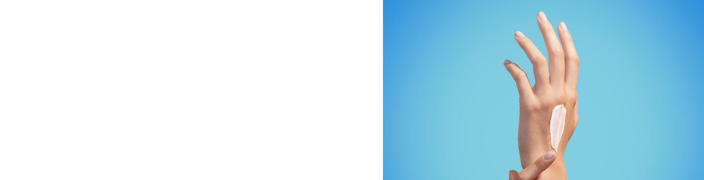 Creme appliquee sur une main