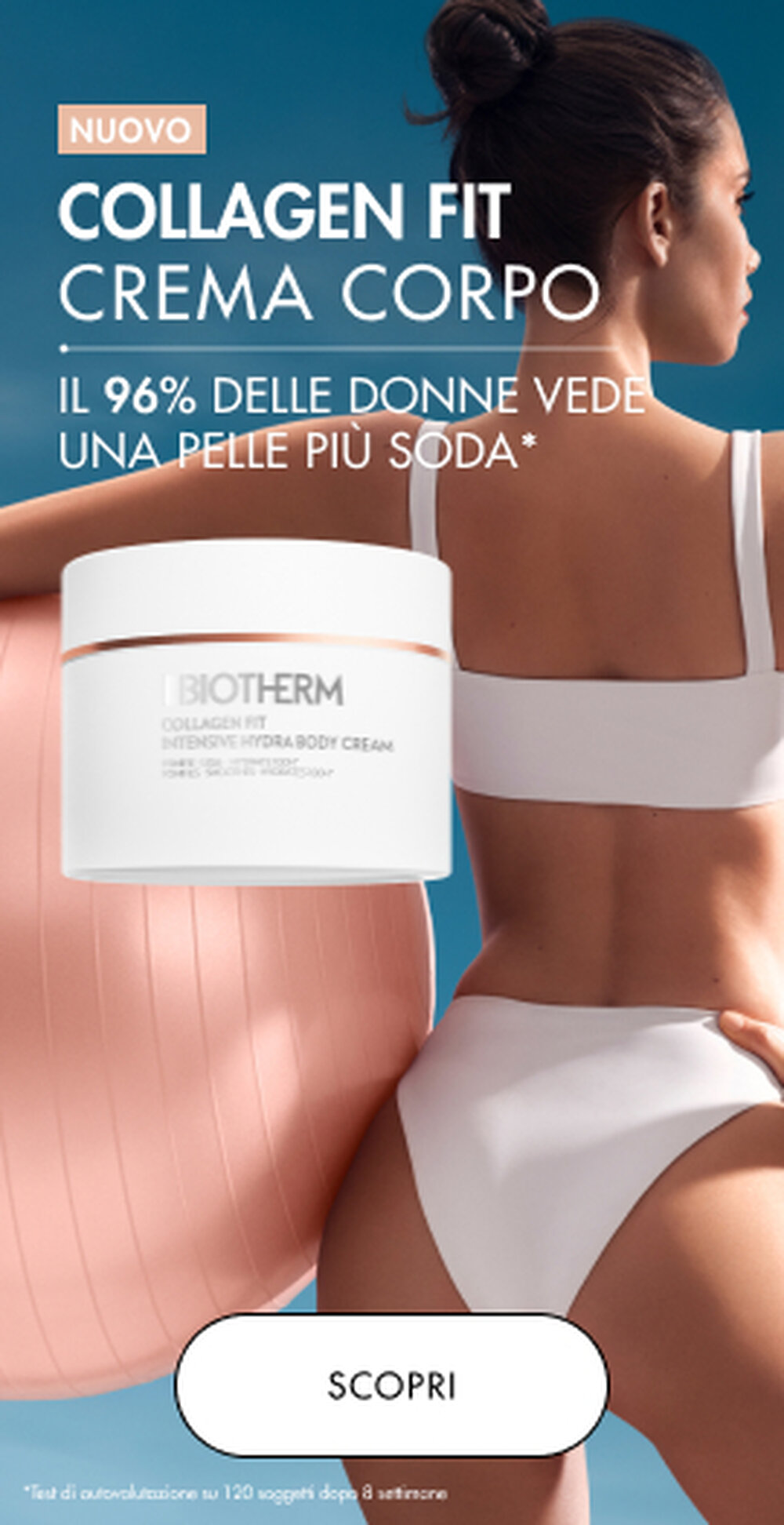 woman holding a phone showing the bioscan service